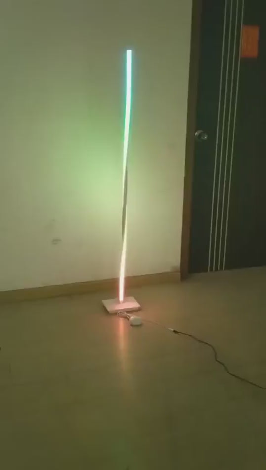 Minimalist RGB Twisted Floor Lamp